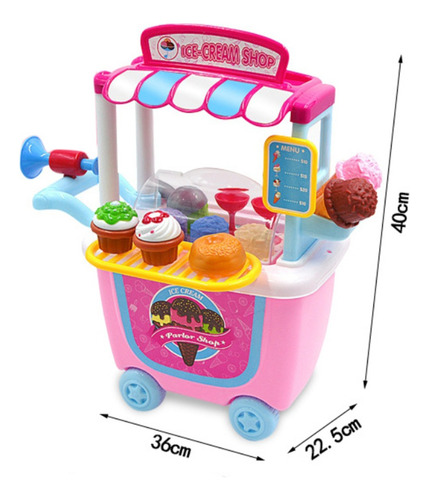 Carro Da Desmontagem Da Casa Do Jogo Sorveteria