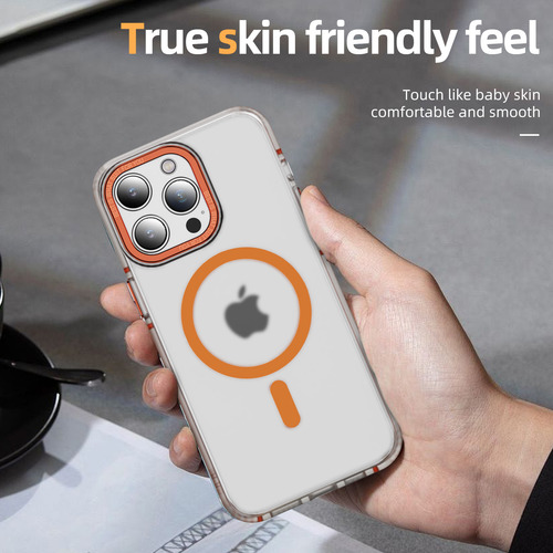 Funda De Teléfono Transparente Magnética De Lujo Para iPhone A Prueba De Golpes