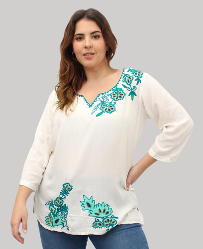 Blusas Linea Boutique Viscosa Talle Grande Importada Anaandi