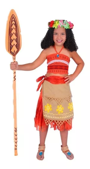 Disfraz Moana Nena Infantil Maui Disney Fiesta Divertido