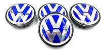Comprar Centro Rin Emblema Azul 65mm Vw Jetta Bora Golf Jgo. 4 Pzas.
