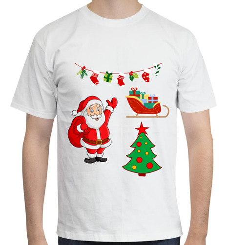 Playera Diseño Santa Con Regalos - Navidad - Santa Claus