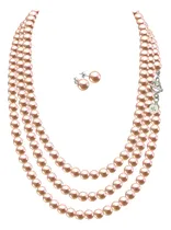 Comprar Juego De Collar Y Aretes Zvezda De Plata .925 Corte Perlas D
