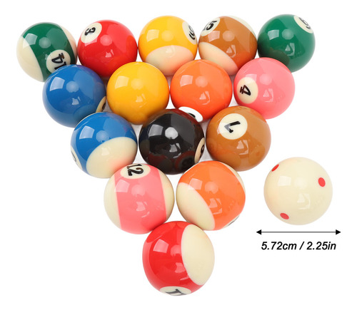 Juego De Bolas De Billar De 2.25 Pulgadas, Tamaño Reglamenta