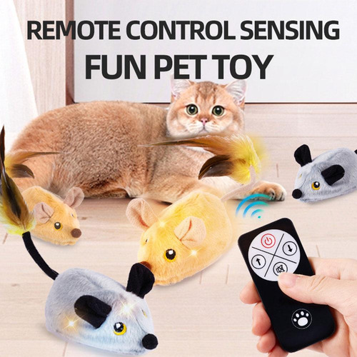 Juguete De Ratón Simulado Con Control Remoto Para Gatos, Jug