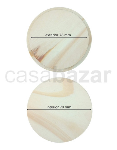 Imagen 4 de 8 de Tapa Madera Vaso Jerico Alegro 1800 Cristar Portavelas X10un