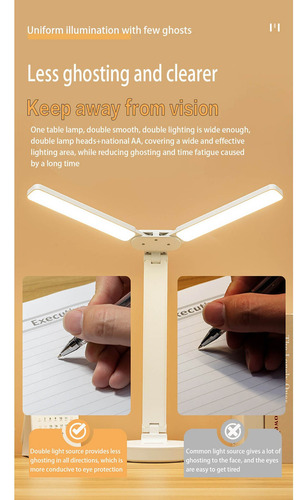 ! Lámpara De Mesa J Led Bright, Batería De Larga Duración,