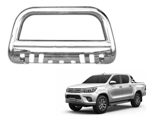 Defensa Baja Frontal Acero Inoxidable Hilux Revo 2016-2020 