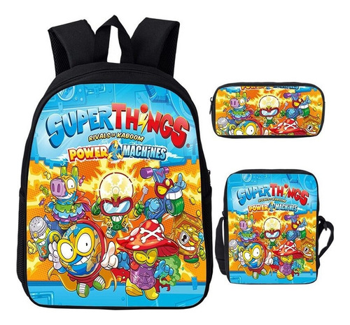 Mochila Con Estampado Game Superzings, 3 Unidades/juego De M