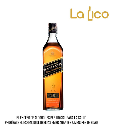 Johnnie Walker Black Label 1lt - mL a $204