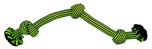 Jolly Pets Knot-n-chew 3 Nudos Verde/negro Pequeño/mediano,