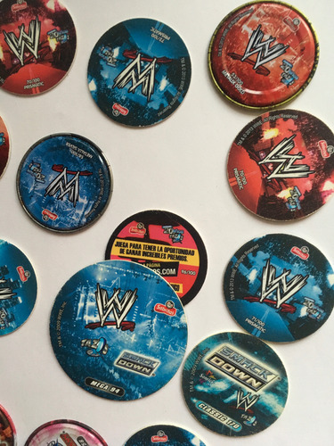 21 Tazos Wwe Sabritas Año 2009 Y 2013 Originales (Usado)