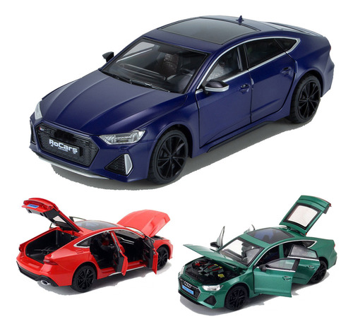 Q Audi Rs7 Sportback Miniatura Metal Car Con Luz Y Sonido #