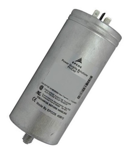 Capacitor Correção Fator Potência Monofásico 380vca 2,5 Kvar