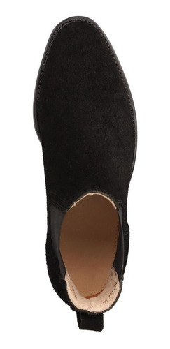 Fino Botín De Hombre Chelsea Goodyear Welt Gamuza Negro