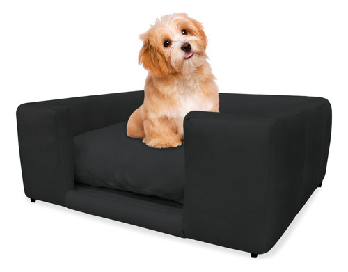 Caminha Cão Cama Pet Lili Almofada Lavável Suede Cores Cor Preto