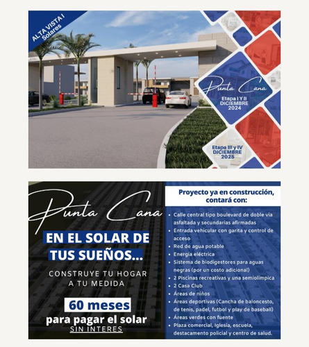 Se Vende Proyectos De Solares En Punta Cana.