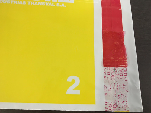 Imagen 7 de 7 de Sobre Bolsa Ecommerce Alta Seguidad Void Bicapa 30x44cm X100