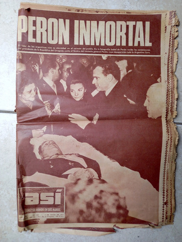 Diario Así N° 562 Muerte De Perón 05/07/1974  Completo 32pag