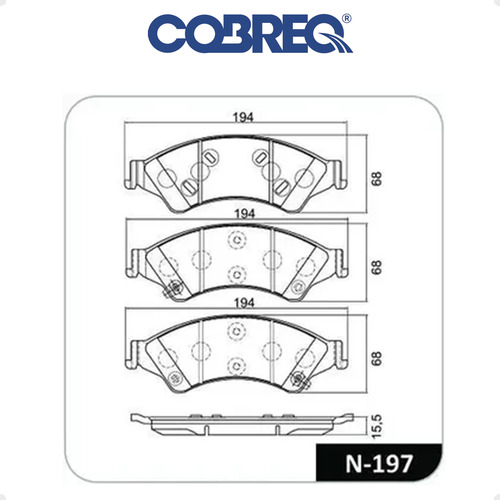 Kit 4 Pastilhas Freio Dianteira Ranger Original 2014 2015 16