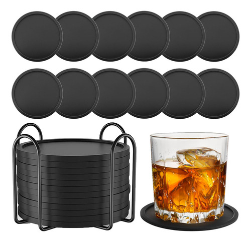 12pcs Portavasos De Silicona Antideslizantes Para Mesa Con