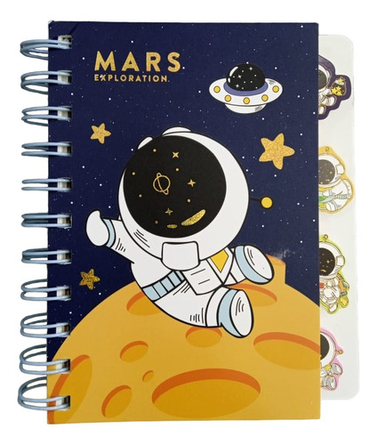 Libreta De Astronauta Con Separadores Papelería Kawaii