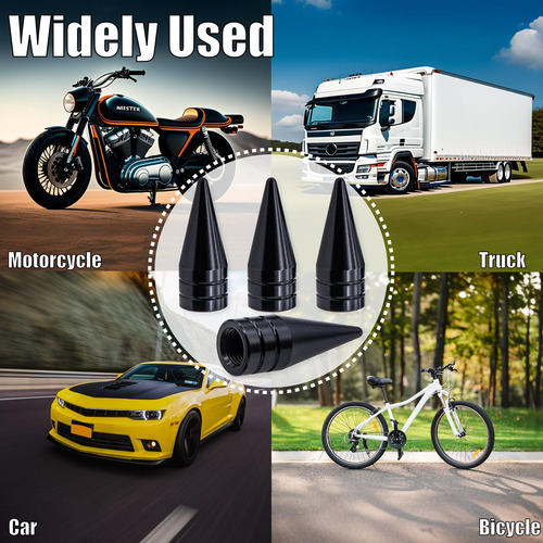 4 Tapas De Válvula Premium Con Forma De Pinchos Para Autos S