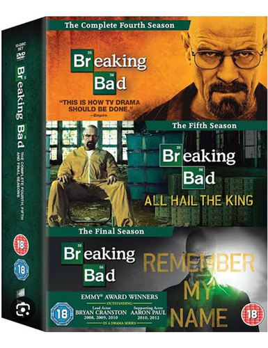 Dvds Breaking Bad Todas As Temporadas; Exceto Primeira. (Usado)