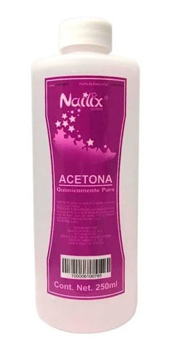 Acetona Pura Nailix Quitaesmalte Uñas Acrilico 250ml Lm