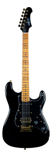 Guitarra Electrica Jet Guitars Js400 Black Maquinaria Dorada