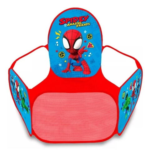 Spiderman Pelotero Infantil 120x120x75 Cm Color Rojo