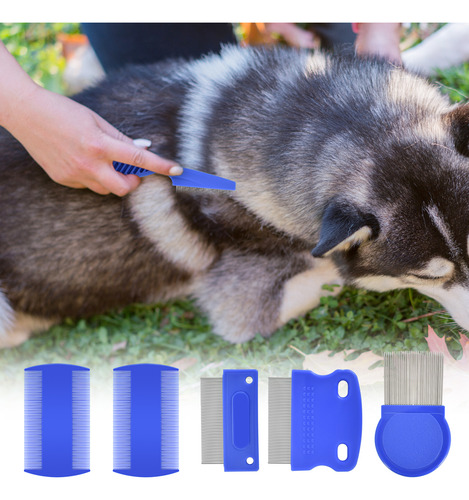 6 Peines Antipulgas Para Gatos Y Perros, Para Mascotas, PuLG