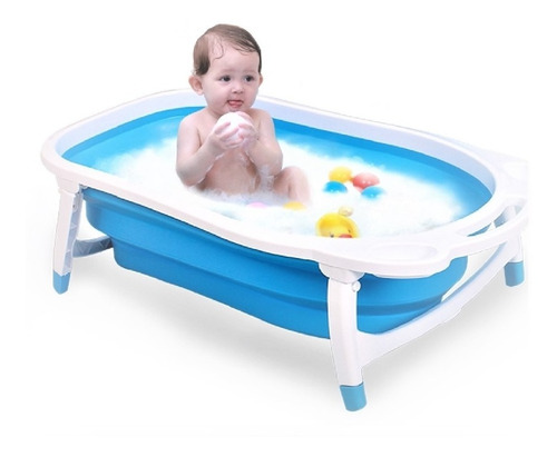 Bañera Para Bebé Sisema Plegado Tipo Acordeón Soporte.