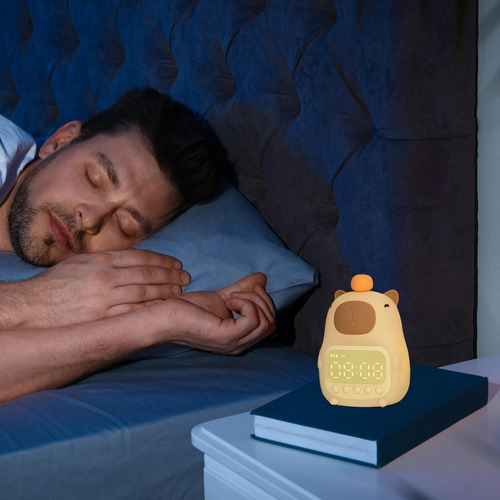 Luz Nocturna De Capibara-reloj Despertador Digital Para