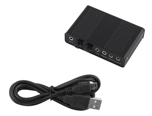 Tarjeta De Sonido Usb De 6 Canales Óptica Digital Externa Sp