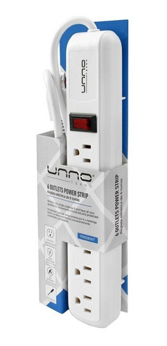 Regleta Electrica Unno Tekno 6 Tomas 15a 1875w Cable 1 Metro