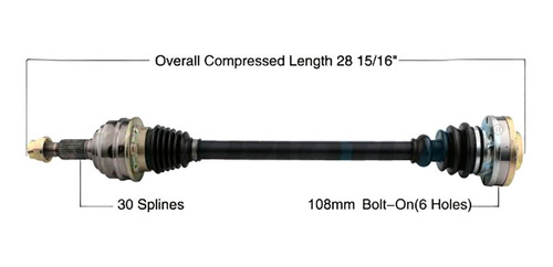 Flecha Homocinética Volkswagen Touareg 2005-2006 Vr6 (3.2)