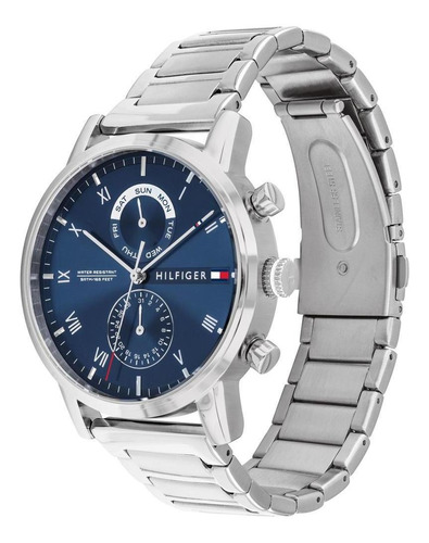 Reloj Tommy Hilfiger Para Hombre Color Plateado 1710401