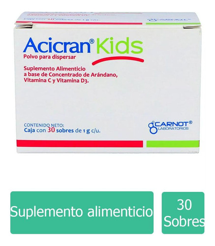 Acicran Kids Polvo Para Dispersar Caja Con 30 Sobres Con 1 G