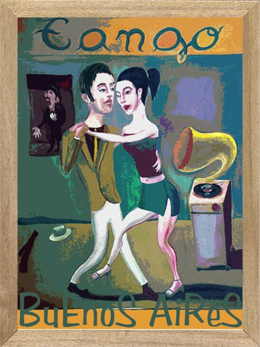 Tango Pareja Gramofono, Cuadro, Poster, Pintura       M746