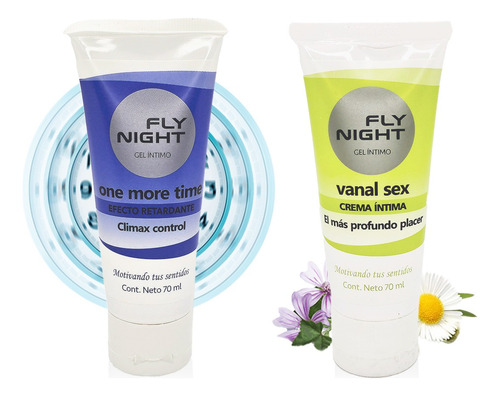 Combo Kit Pack X2 Gel Lubricante Íntimo Anal Flynight 70ml
