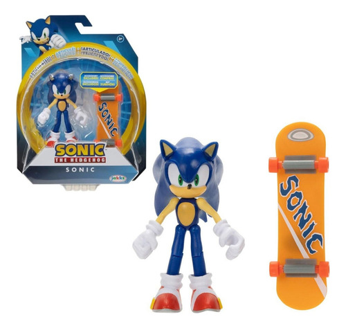 Figura Sonic Articulado Con Patineta - Sonic The Hedgehog