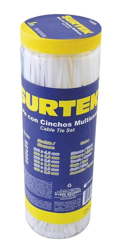 Bote 650 Cinchos Plásticos Multiusos Resistente Surtek