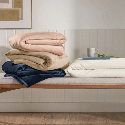 Cobertor Queen Peluciado Belmond Creme