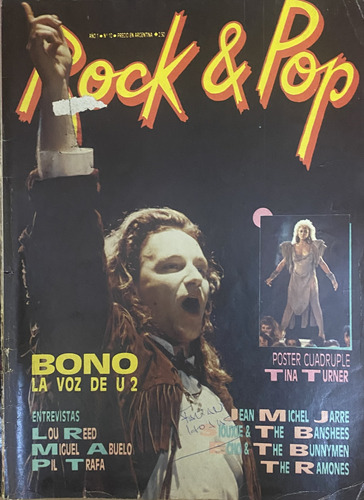 Rock Pop, Revista Nº 10 Bono Lou Reed Ramones, Ej2 Leer