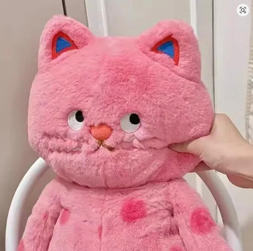 Peluches Con Manta Suaveregalo Ideal40a50cm+manta 1,55x1m Gato Rosa
