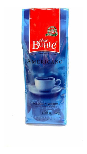 Café Americano 100% Puro Tostado, Molido 500g Café Bunte