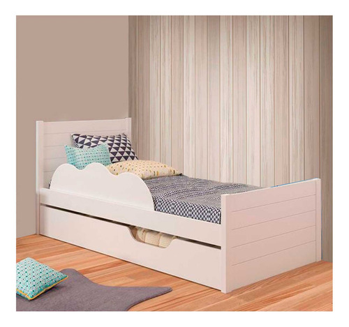 Cama Infantil Com Proteção E Cama Auxiliar 100% Mdf Caixotin Cimol