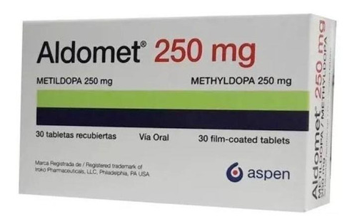 Aldomet 250 Mg 30 Comprimidos