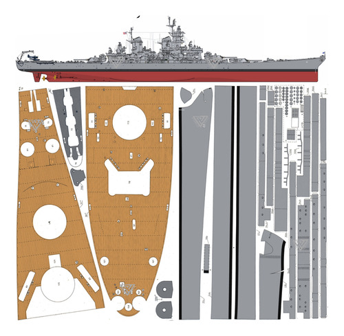 Uss Missouri 1968 (bb-63) 1:200 / Papercraft (envio X Mail)